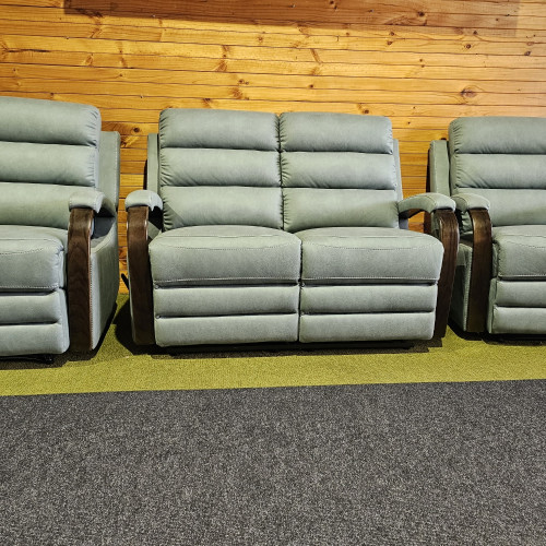 Photograph of Green Super Suede 2 Seater Lounge