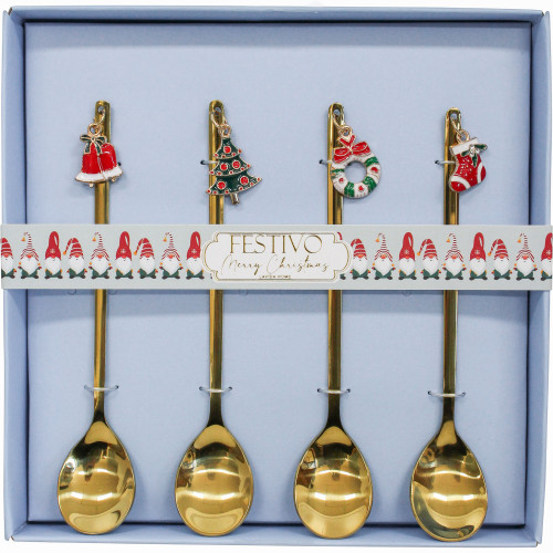 Photograph of Teaspoon S/4 Christmas Charm