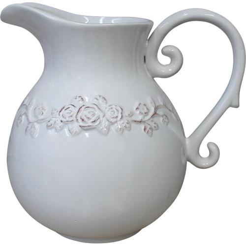 Photograph of White Jug with Roses