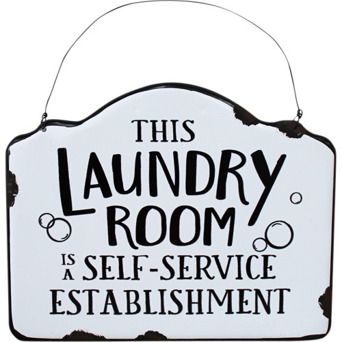 Photograph of Laundry Room Sign