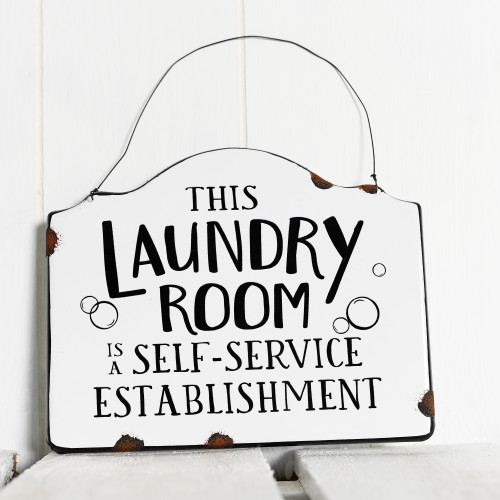 Photograph of Laundry Room Sign