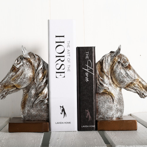 Photograph of Horse Head Bookends