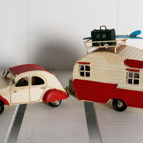 Photograph of Volkswagen Bug + Caravan Ornament