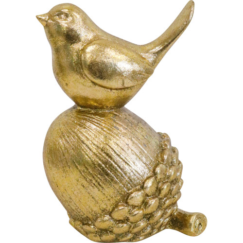 Photograph of Bird on Acorn Gold Ornament